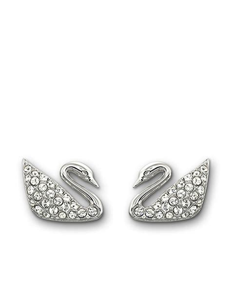 swarovski dazzling swan earrings.